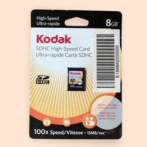 Kodak NEW SDHC High-Speed Card 8GB 100x Speed 15MB/sec Photo & Video NEW Sealed